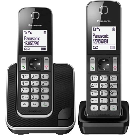 Panasonic Kx Tgd312spb Teléfono Inalámbrico Duo Negro