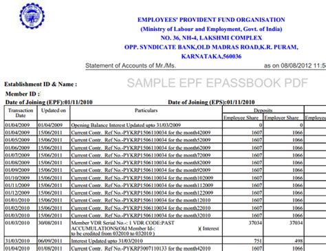 Epf Passbook Member Login And Download Uan Passbook Indiafilings