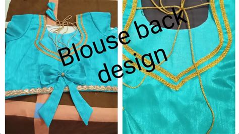 Blouse Back Design With Bow Stiching Youtube