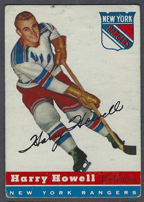 1954 55 Topps New York Rangers Hockey Card 3 Harry Howell Ebay