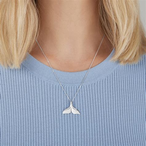 Whales Tail Pendant In Sterling Silver