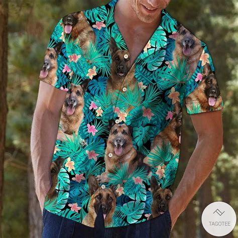 German Shepherd Tropical Hawaiian Shirt Tagotee