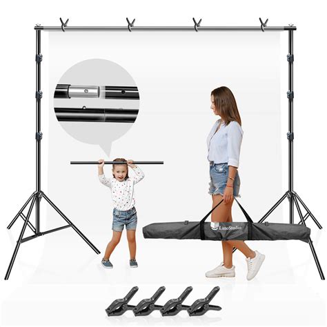Buy LimoStudio Ft Adjustable Muslin Background Backdrop Support System Stand With Accessories