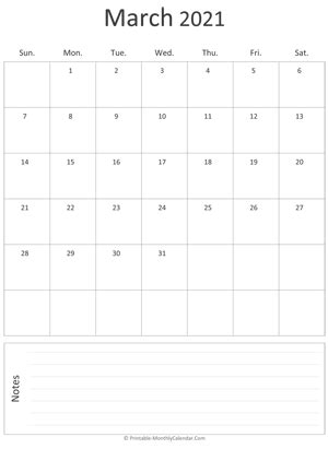 These are a great fit for your binder planner and as always completely free. March 2021 Calendar Templates