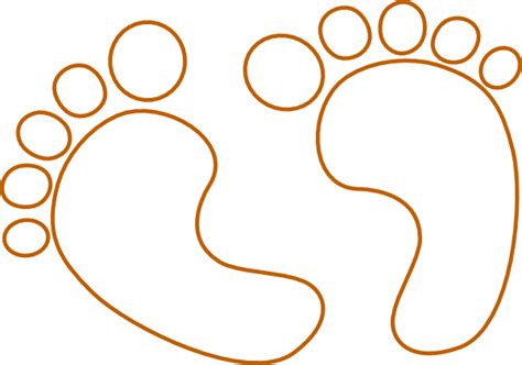 Baby Footprints Outline Clip Art At Vector Clip Art Online