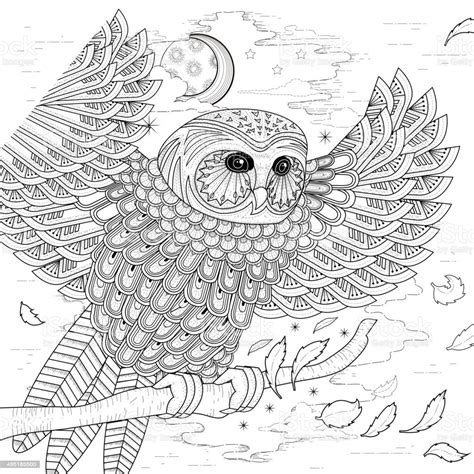 Lovely Owl Coloring Page Stock Illustration Download Image Now Istock