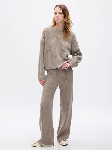 Cashsoft Shaker Stitch Sweater Pants Gap