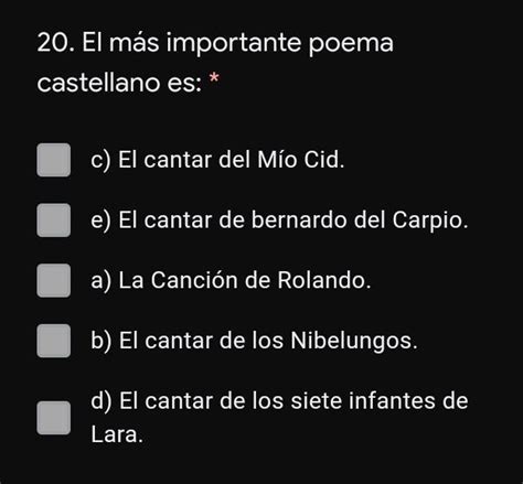El Más Importante Poema Castellano Es C El Cantar Del Mío Cid E El