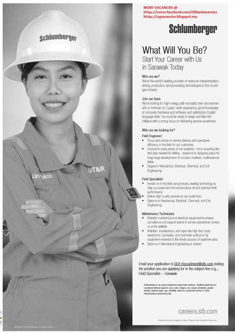 We're the world's leading provider of reservoir characterization, drilling, production, & processing technologies to the oil and gas industry. Oil &Gas Vacancies: Schlumberger - Sarawak