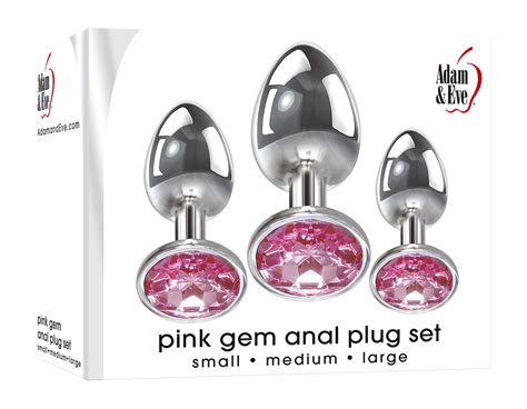 Adam And Eve Pink Gem Anal Plug Set Premium Adult Toys