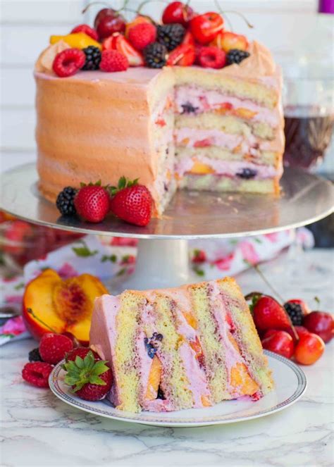 Whole foods fruit cake recipe. Summer Fruit Sangria Cake Recipe (video) - Tatyanas ...