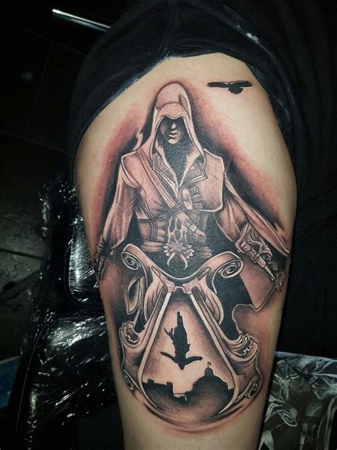 My Assassin S Creed Tattoo For Ezio Assassins Creed Tattoo Tattoos