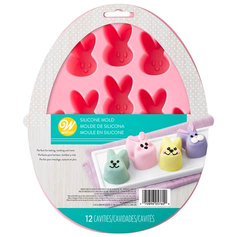 Wilton Easter Bunny Silicone Treat Mold 12 Cavities Multiple Cavity