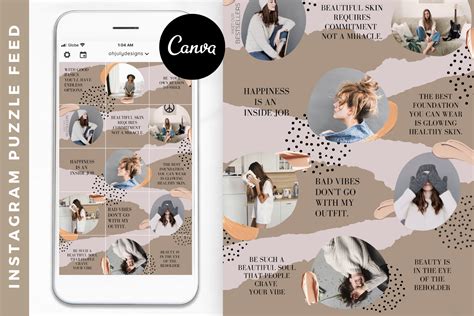 Instagram Template Canva Puzzle Feed Graphic By Oh July · Creative Fabrica
