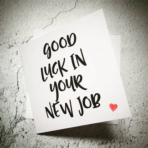 Good Luck In Your New Job Card New Job Card Job Sorry Etsy