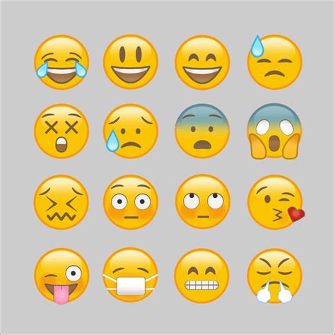 Emoji表情16只 矢量素材ui图标万年强攻年糕殿下 原创作品 站酷 Zcool