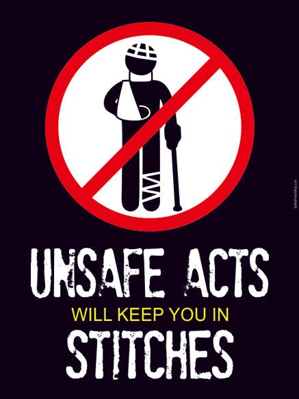 Unsafe Acts Safety Poster Shop