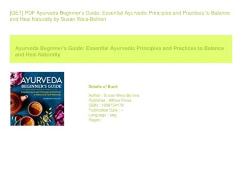 Ppt Get Pdf Ayurveda Beginners Guide Essential Ayurvedic Principles And Pract Powerpoint