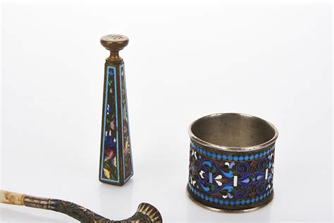 Assorted Russian Silver And Enamel Pieces Shapiro Auctioneers