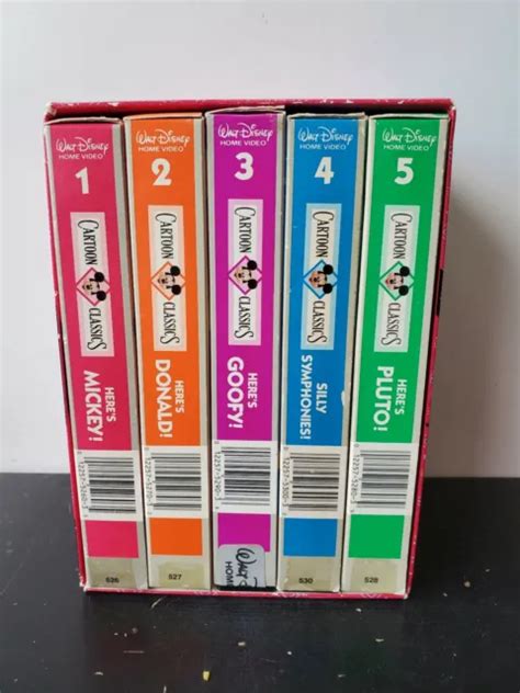 WALT DISNEY CARTOON CLASSICS X 5 SET VHS NTSC Mickey Donald Goofy Pluto