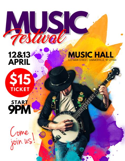 Music Festival Flyer Template Postermywall