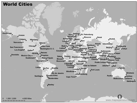 Blank Printable World Map With Countries And Capitals