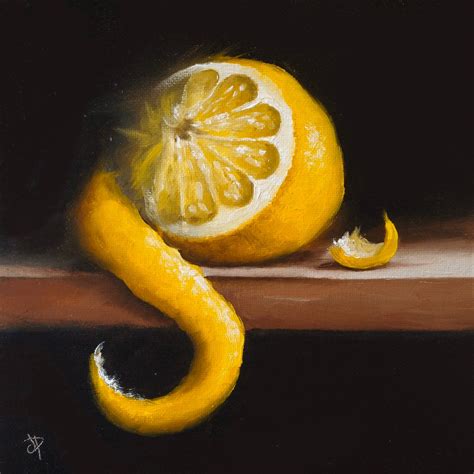 Peeling Lemon Original Still Life Oil Painting Realism By Jane Palmer Art Still Life Oil