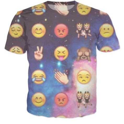 Galaxy Emoji T Shirt 3d Pattern With Emojis Its For Boys And Girls T