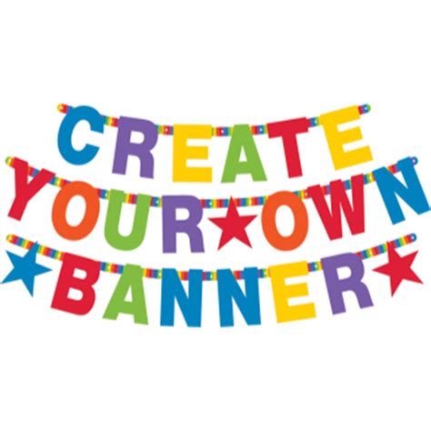 Partymart Create Your Own Banner Kit Rainbow