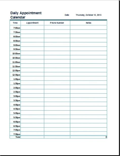 Free Printable Weekly Appointment Planner Two Every 15 Minutes Best