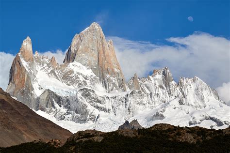 Wallpaper Patagonia Fitzroy Snow Peaks Mountains Southamerica