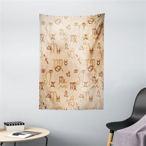 Astrology Tapestry Ancient Abstract Astrological Zodiac Signs Grunge