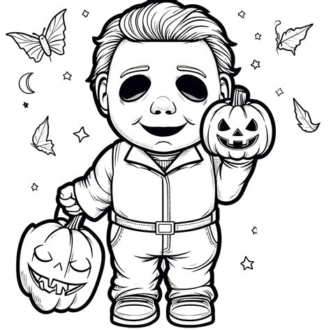 Halloween Michael Myers Coloring Book Coloring Pages