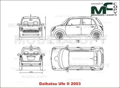 Daihatsu Ufe II 2003 2D Drawing Blueprints Model COPY