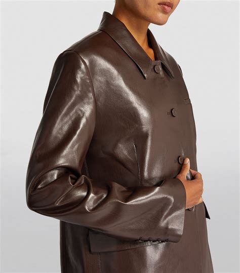 Nanushka Faux Leather Hadasa Jacket Harrods Us