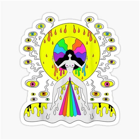 Psychedelic Abstract Nude Art Lsd Hippie Trippy Gift Idea Sticker For Sale By