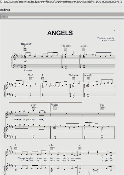 angels piano sheet music onlinepianist