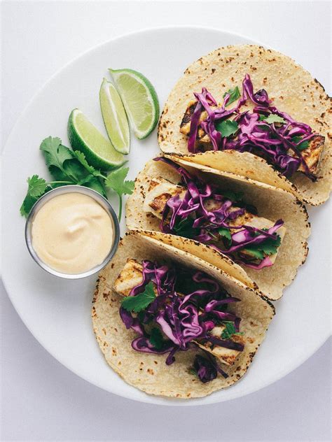 Grilled Baja Tofu Tacos Red Cabbage Slaw The Simple Veganista