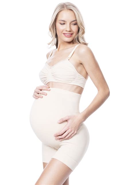 Mothers Essentials Maternity Shapewear Belly Support Mid Thigh Short