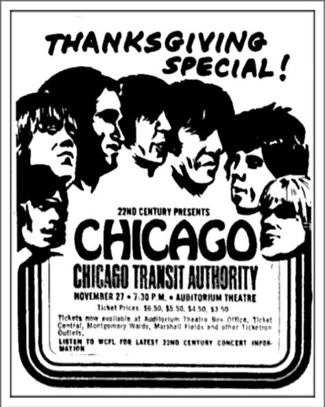 Chicago The Band Chicago Il 11271969 Or 1970 Chicago The Band