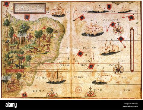 Map Of Brazil 1519 Stock Photo Alamy