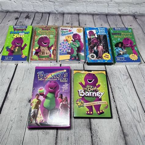 Lot Of Barney Vhs Tapes Dvd S Best Of Sing Along Musical Adventure Etc Picclick
