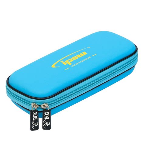 Ipow Pen Case Box Pouch With Double Zipper Beautiful Bright Blue