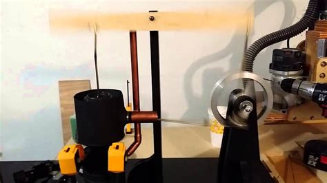 Walking Beam Stirling Engine Test 2 Youtube
