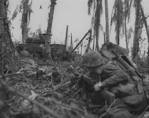 Photo Us Marines Fighting On Peleliu Palau Islands Sep 1944 World