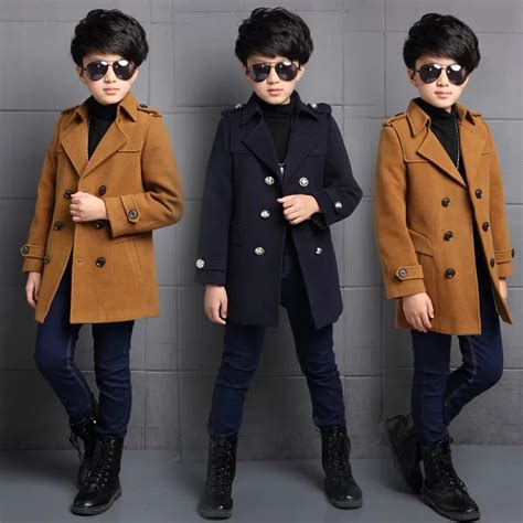 Baby Boys Winter Clothes Children Wool Jackets 2019 Big Kids Thickened