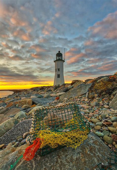 New England Photography Of Scituate Lighthouse At Sunrise This