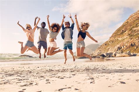Group Of Friends On The Beach Having Fun Stock Photo 122787