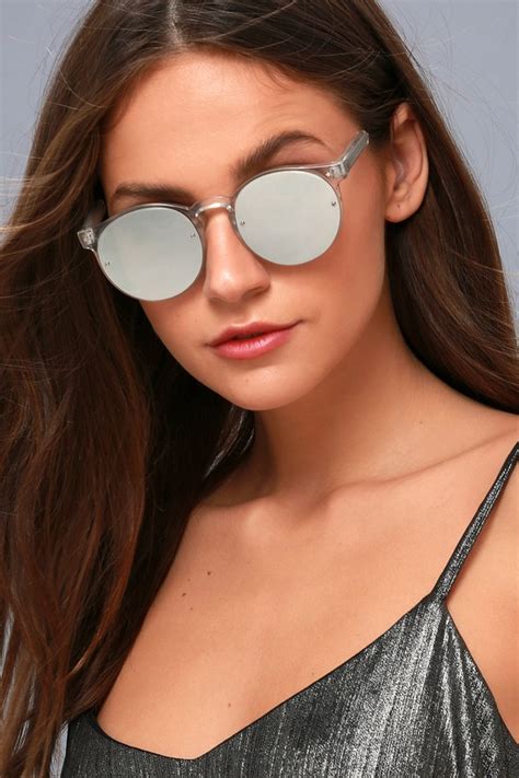 Spitfire Post Punk Clear And Silver Mirrored Sunglasses Lulus