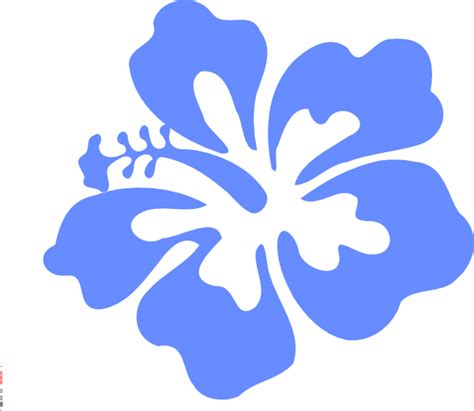 Light Blue Hibiscus Flower Clip Art At Vector Clip Art